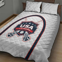 USA 2025 Lacrosse Quilt Bed Set USA Growing the Game White Version
