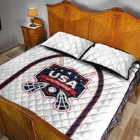 USA 2025 Lacrosse Quilt Bed Set USA Growing the Game White Version
