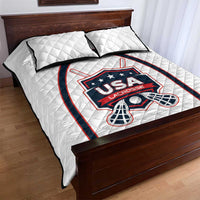 USA 2025 Lacrosse Quilt Bed Set USA Growing the Game White Version