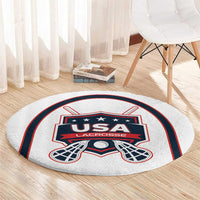 USA 2025 Lacrosse Round Carpet USA Growing the Game White Version