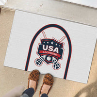 USA 2025 Lacrosse Rubber Doormat USA Growing the Game White Version