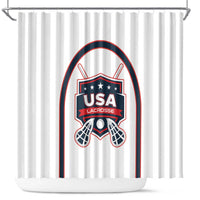 USA 2025 Lacrosse Shower Curtain USA Growing the Game White Version