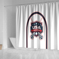USA 2025 Lacrosse Shower Curtain USA Growing the Game White Version