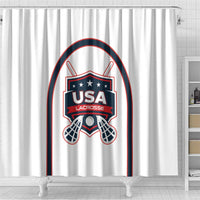 USA 2025 Lacrosse Shower Curtain USA Growing the Game White Version
