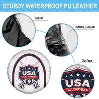 USA 2025 Lacrosse Spare Tire Cover USA Growing the Game White Version