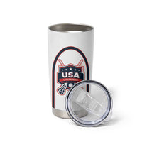 Custom USA 2025 Lacrosse Tumbler Cup USA Growing the Game White Version