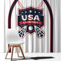 USA 2025 Lacrosse Window Curtain USA Growing the Game White Version