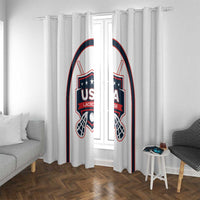 USA 2025 Lacrosse Window Curtain USA Growing the Game White Version