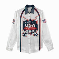 Custom USA 2025 Lacrosse Women Casual Shirt USA Growing the Game White Version