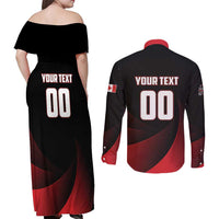 Custom Canada Lacrosse 2025 Couples Matching Off Shoulder Maxi Dress and Long Sleeve Button Shirt Our Country and Our Game