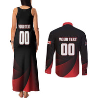 Custom Canada Lacrosse 2025 Couples Matching Tank Maxi Dress and Long Sleeve Button Shirt Our Country and Our Game