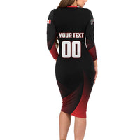 Custom Canada Lacrosse 2025 Family Matching Long Sleeve Bodycon Dress and Hawaiian Shirt Our Country and Our Game