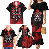 Custom Canada Lacrosse 2025 Family Matching Mermaid Dress and Hawaiian Shirt Our Country and Our Game