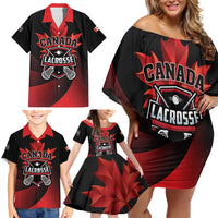 Custom Canada Lacrosse 2025 Family Matching Off Shoulder Short Dress and Hawaiian Shirt Our Country and Our Game