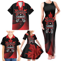Custom Canada Lacrosse 2025 Family Matching Tank Maxi Dress and Hawaiian Shirt Our Country and Our Game