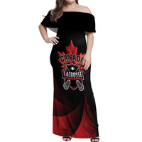 Custom Canada Lacrosse 2025 Off Shoulder Maxi Dress Our Country and Our Game