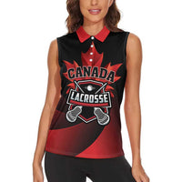 Custom Canada Lacrosse 2025 Women Sleeveless Polo Shirt Our Country and Our Game