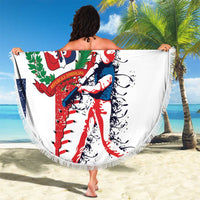 Baseball Dominican Republic Beach Blanket Come On Team DR Grunge Style