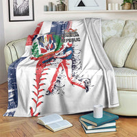 Baseball Dominican Republic Blanket Come On Team DR Grunge Style