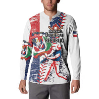 Personalized Baseball Dominican Republic Button Sweatshirt Come On Team DR Grunge Style