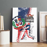 Baseball Dominican Republic Canvas Wall Art Come On Team DR Grunge Style