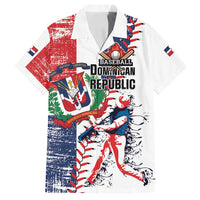 Personalized Baseball Dominican Republic Family Matching Long Sleeve Bodycon Dress and Hawaiian Shirt Come On Team DR Grunge Style