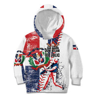 Personalized Baseball Dominican Republic Kid Hoodie Come On Team DR Grunge Style