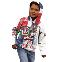 Personalized Baseball Dominican Republic Kid Hoodie Come On Team DR Grunge Style
