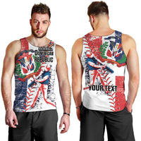 Personalized Baseball Dominican Republic Men Tank Top Come On Team DR Grunge Style