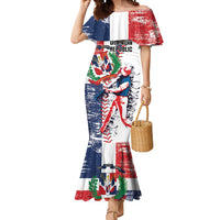 Personalized Baseball Dominican Republic Mermaid Dress Come On Team DR Grunge Style