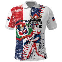 Personalized Baseball Dominican Republic Polo Shirt Come On Team DR Grunge Style