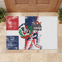 Baseball Dominican Republic Rubber Doormat Come On Team DR Grunge Style