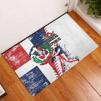 Baseball Dominican Republic Rubber Doormat Come On Team DR Grunge Style