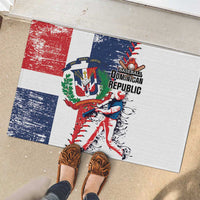 Baseball Dominican Republic Rubber Doormat Come On Team DR Grunge Style