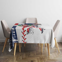 Baseball Dominican Republic Tablecloth Come On Team DR Grunge Style