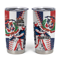 Personalized Baseball Dominican Republic Tumbler Cup Come On Team DR Grunge Style