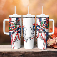 Personalized Baseball Dominican Republic Tumbler With Handle Come On Team DR Grunge Style