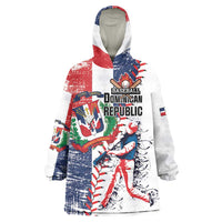 Personalized Baseball Dominican Republic Wearable Blanket Hoodie Come On Team DR Grunge Style