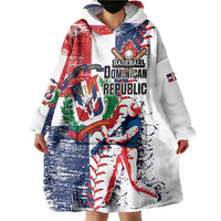 Personalized Baseball Dominican Republic Wearable Blanket Hoodie Come On Team DR Grunge Style