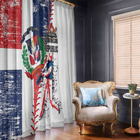Baseball Dominican Republic Window Curtain Come On Team DR Grunge Style