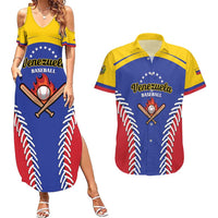 Custom Baseball Venezuela Couples Matching Summer Maxi Dress and Hawaiian Shirt Team Venezuela Go Champions