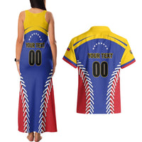 Custom Baseball Venezuela Couples Matching Tank Maxi Dress and Hawaiian Shirt Team Venezuela Go Champions