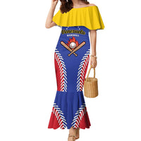 Custom Baseball Venezuela Family Matching Mermaid Dress and Hawaiian Shirt Team Venezuela Go Champions