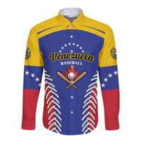 Custom Baseball Venezuela Long Sleeve Button Shirt Team Venezuela Go Champions