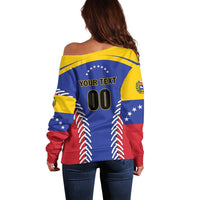 Custom Baseball Venezuela Off Shoulder Sweater Team Venezuela Go Champions