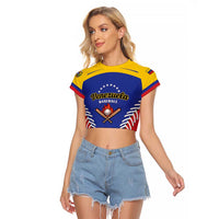 Custom Baseball Venezuela Raglan Cropped T Shirt Team Venezuela Go Champions