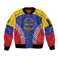 Custom Baseball Venezuela Sleeve Zip Bomber Jacket Team Venezuela Go Champions