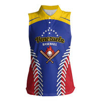 Custom Baseball Venezuela Women Sleeveless Polo Shirt Team Venezuela Go Champions