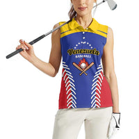 Custom Baseball Venezuela Women Sleeveless Polo Shirt Team Venezuela Go Champions