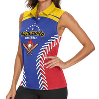 Custom Baseball Venezuela Women Sleeveless Polo Shirt Team Venezuela Go Champions